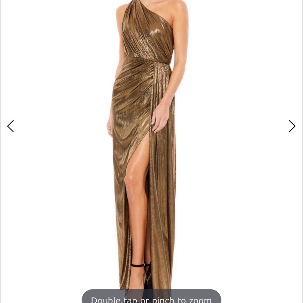 Asymmetrical Gold Dress